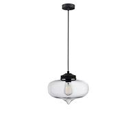 JQQJZLC Lampadier, Lampada, Semplice Ristorante lampadario Abbigliamento Creativo personalità lampadari di Vetro Trasparente a Testa Singola