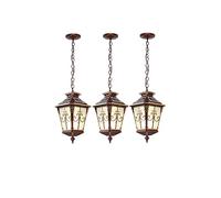 JQQJZLC Lanterna sospesa Esterna Vintage , Luce Esterna Esterna Esterna Esterna, con tonalità di Vetro seminata, lampadario Esterno Regolabile Il lampadario per Patio, Fattoria, Cortile Realizzato in