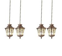 JQQJZLC Lanterna sospesa Esterna Vintage , Luce Esterna Esterna Esterna Esterna, con tonalità di Vetro seminata, lampadario Esterno Regolabile Il lampadario per Patio, Fattoria, Cortile Realizzato in