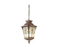JQQJZLC Lanterna sospesa Esterna Vintage , Luce Esterna Esterna Esterna Esterna, con tonalità di Vetro seminata, lampadario Esterno Regolabile Il lampadario per Patio, Fattoria, Cortile Realizzato in