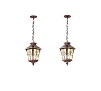 JQQJZLC Lanterna sospesa Esterna Vintage , Luce Esterna Esterna Esterna Esterna, con tonalità di Vetro seminata, lampadario Esterno Regolabile Il lampadario per Patio, Fattoria, Cortile Realizzato in