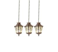 JQQJZLC Lanterna sospesa Esterna Vintage , Luce Esterna Esterna Esterna Esterna, con tonalità di Vetro seminata, lampadario Esterno Regolabile Il lampadario per Patio, Fattoria, Cortile Realizzato in