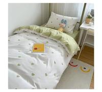 JQQJZLC Letto a Quattro Pezzi Set, Set di Biancheria da Letto a Forma di Cuore a Forma di Doppia Regina Doppia Foglio Piumino donowcase Gallia Compatibile con Ragazze (C, 150x200 cm 3pcs)