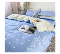 JQQJZLC Letto a Quattro Pezzi Set, Set di Biancheria da Letto a Forma di Cuore a Forma di Doppia Regina Doppia Foglio Piumino Dono di Cuscino Compatibile con Ragazze (G, 180x220cm 4pcs)