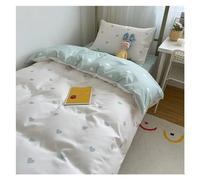 JQQJZLC Letto a Quattro Pezzi Set, Set di Biancheria da Letto a Forma di Cuore a Forma di Doppia Regina Doppia Foglio Piumino Dono di Cuscino Compatibile con Ragazze (G, 180x220cm 4pcs)