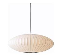 JQQJZLC Luce a Sospensione bozzolo da Seta - Lampada Piatta da 50 cm a Forma Piatta per Sala da Pranzo, Showroom e apparecchio Cavo. Lampadella per casa del Cafe Lantern Single (Dimensioni: A50CM)
