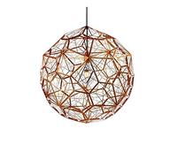 JQQJZLC Luce a Sospensione Diamante Cavo Creativo Creativo Marrone/Cromo Metallo Globe lampadario E27 in Acciaio Inossidabile Accermo sferico Illuminazione per la Camera da Letto da Cucina da Cucina