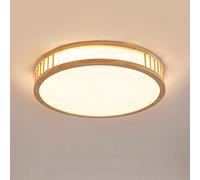 JQQJZLC Luce del soffitto a sfiollo Giapponese retrò Lampada a soffitto Calda Illuminazione Tatami Camera da Letto a LED Camera Luce in Legno Solido Soggiorno lampadario Vita Interessante (30 cm Tri