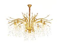 JQQJZLC Luce di Cristallo di Lusso Creative Luce Luci da lampadario, E14 Fiore Nordico personalità Romantica Calda Durante l'illuminazione, Soggiorno Camera da Pranzo Sala da Pranzo Shakin 13