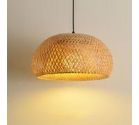 JQQJZLC Luci a Ciondolo di bambù - Nest di Uccelli a 2 Livelli creativi, lampadario di Vimini per l'isola della Cucina. Illuminazione a Sospensione Rattan, lampade sospese Fatte a Mano per