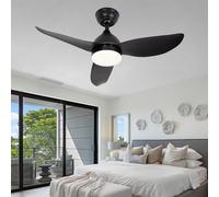 JQQJZLC Luci da Ventola a soffitto da 46 '' con Telecomando a Ventola della Ventola lampadario LED 3 Colori a 6 Colori ventilatori a soffitto Silenzioso Reversibile con luci per Soggiorno