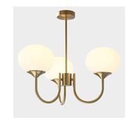 JQQJZLC Lumo Minimalista Grande a Sospensione a Sfere a Sfera di Vetro Rosa - lampadario a 5 luci di metà secolo, Moderna Luce a Sospensione in Globo di Vetro, Lampada a soffitta Industriale