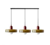 JQQJZLC Mid secolo Moderno a Sospensione 3 Leggero Vetro Verde Vintage in Vetro Appeso a soffitto per Il soffitto Sala da Pranzo lampadario sopra Tavolo da Cucina lineare Isola Illuminazione