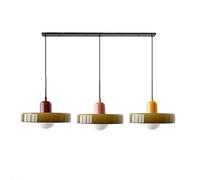 JQQJZLC Mid secolo Moderno a Sospensione 3 Leggero Vetro Verde Vintage in Vetro Appeso a soffitto per Il soffitto Sala da Pranzo lampadario sopra Tavolo da Cucina lineare Isola Illuminazione
