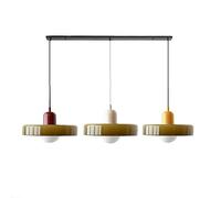 JQQJZLC Mid secolo Moderno a Sospensione 3 Leggero Vetro Verde Vintage in Vetro Appeso a soffitto per Il soffitto Sala da Pranzo lampadario sopra Tavolo da Cucina lineare Isola Illuminazione