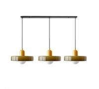 JQQJZLC Mid secolo Moderno a Sospensione 3 Leggero Vetro Verde Vintage in Vetro Appeso a soffitto per Il soffitto Sala da Pranzo lampadario sopra Tavolo da Cucina lineare Isola Illuminazione