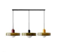 JQQJZLC Mid secolo Moderno a Sospensione 3 Leggero Vetro Verde Vintage in Vetro Appeso a soffitto per Il soffitto Sala da Pranzo lampadario sopra Tavolo da Cucina lineare Isola Illuminazione