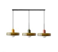 JQQJZLC Mid secolo Moderno a Sospensione 3 Leggero Vetro Verde Vintage in Vetro Appeso a soffitto per Il soffitto Sala da Pranzo lampadario sopra Tavolo da Cucina lineare Isola Illuminazione