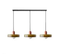 JQQJZLC Mid secolo Moderno a Sospensione 3 Leggero Vetro Verde Vintage in Vetro Appeso a soffitto per Il soffitto Sala da Pranzo lampadario sopra Tavolo da Cucina lineare Isola Illuminazione