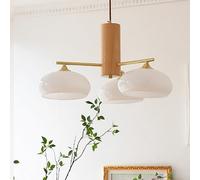 JQQJZLC Mid secolo Moderno lampadario Moderno in Legno in Legno con soffitto a Sospensione Light Vintage Rustic Hanging Lampada lampadari Rotondi per coltiva