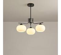 JQQJZLC Mid secolo Moderno Latte lattiera lampadario Cromato cromata lampadario a Filo Fattoria invalido Nero soffitto Bianco a Sospensione a baseballa in Oro Chiaro per Camera da Letto Sala da