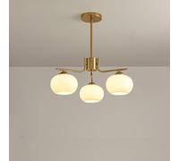 JQQJZLC Mid secolo Moderno Latte lattiera lampadario Cromato cromata lampadario a Filo Fattoria invalido Nero soffitto Bianco a Sospensione a baseballa in Oro Chiaro per Camera da Letto Sala da