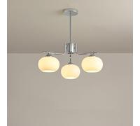 JQQJZLC Mid secolo Moderno Latte lattiera lampadario Cromato cromata lampadario a Filo Fattoria invalido Nero soffitto Bianco a Sospensione a baseballa in Oro Chiaro per Camera da Letto Sala da
