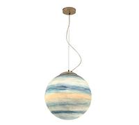 JQQJZLC Modern Globe Pendant Light Creative Planet Piatto Bla lampadario a 1 Luce per Il salo