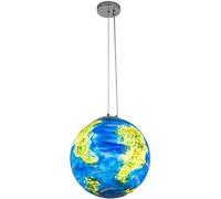JQQJZLC Modern Globe Pendant Light Creative Planet Piatto Bla lampadario a 1 Luce per Il salo