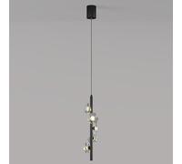 JQQJZLC Moderno a Sospensione a Sospensione a Sospensione Barra cromata Cromo cromata contemporanea soffitto a LED Ascensore a Ciondolo Chiaro Petalo Long lampadario Lungo per Foyer Cucina da Cucina
