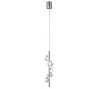 JQQJZLC Moderno a Sospensione a Sospensione a Sospensione Barra cromata Cromo cromata contemporanea soffitto a LED Ascensore a Ciondolo Chiaro Petalo Long lampadario Lungo per Foyer Cucina da Cucina