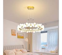 JQQJZLC Moderno lampadario a LED Creativo Petalo per Soggiorno Ufficio Hotel Lampada appesa Atmosfera acrilica Semplice Illuminazione in Ferro battuto la Luce a Sospensione