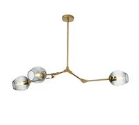 JQQJZLC Molecole lampadario Sputnik, Sfumature di Vetro Trasparente Lampada Lampada lampadario lampadario e27 Paralume a Trasparente a soffitto Regolabile Industriale Vintage