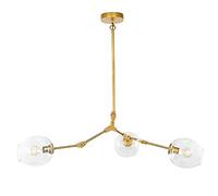 JQQJZLC Molecole lampadario Sputnik, Sfumature di Vetro Trasparente Lampada Lampada lampadario lampadario e27 Paralume a Trasparente a soffitto Regolabile Industriale Vintage
