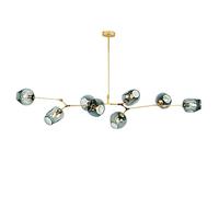 JQQJZLC Molecole lampadario Sputnik, Sfumature di Vetro Trasparente Lampada Lampada lampadario lampadario e27 Paralume a Trasparente a soffitto Regolabile Industriale Vintage