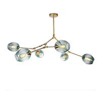JQQJZLC Molecole lampadario Sputnik, Sfumature di Vetro Trasparente Lampada Lampada lampadario lampadario e27 Paralume a Trasparente a soffitto Regolabile Industriale Vintage
