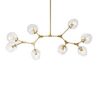 JQQJZLC Molecole lampadario Sputnik, Sfumature di Vetro Trasparente Lampada Lampada lampadario lampadario e27 Paralume a Trasparente a soffitto Regolabile Industriale Vintage