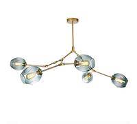 JQQJZLC Molecole lampadario Sputnik, Sfumature di Vetro Trasparente Lampada Lampada lampadario lampadario e27 Paralume a Trasparente a soffitto Regolabile Industriale Vintage
