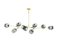 JQQJZLC Molecole lampadario Sputnik, Sfumature di Vetro Trasparente Lampada Lampada lampadario lampadario e27 Paralume a Trasparente a soffitto Regolabile Industriale Vintage