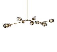 JQQJZLC Molecole lampadario Sputnik, Sfumature di Vetro Trasparente Lampada Lampada lampadario lampadario e27 Paralume a Trasparente a soffitto Regolabile Industriale Vintage