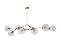 JQQJZLC Molecole lampadario Sputnik, Sfumature di Vetro Trasparente Lampada Lampada lampadario lampadario e27 Paralume a Trasparente a soffitto Regolabile Industriale Vintage