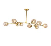 JQQJZLC Molecole lampadario Sputnik, Sfumature di Vetro Trasparente Lampada Lampada lampadario lampadario e27 Paralume a Trasparente a soffitto Regolabile Industriale Vintage