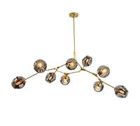 JQQJZLC Molecole lampadario Sputnik, Sfumature di Vetro Trasparente Lampada Lampada lampadario lampadario e27 Paralume a Trasparente a soffitto Regolabile Industriale Vintage