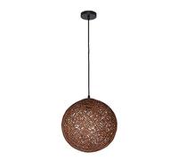 JQQJZLC Nordic Creative Bamboo, Rattan e Anca Globi Pendente Light E26/E27 Ristorante lampada a sospensione colorata candelabro cucina isola da soffitto Plafon
