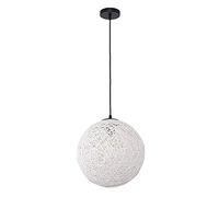 JQQJZLC Nordic Creative Bamboo, Rattan e Anca Globi Pendente Light E26/E27 Ristorante lampada a sospensione colorata candelabro cucina isola da soffitto Plafon