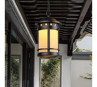 JQQJZLC Nordic Vintage Courtyard Impermeabile Luce Esterno Aperpente a Sospensione Tradizione Victoria Glass Lanterna Lampada lampadario lampadario in Metallo a Sospensione Luce a Sospensione per