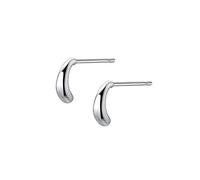 JQQJZLC Orecchini da Bar in Mini Curvo in Argento Sterling per Donne Ragazze 14k Oro Oro Minimalista minuscolo Barre Corta Barre lacrima cartilagine Tragus Post ipoallergenico Doni di Gioielli gravi