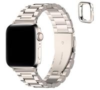 JQQJZLC Per bande 49mm 45mm 44mm 42mm 41mm 40mm 38 mm, fascia d'oro in acciaio inossidabile con custodia per orologi Ultra2 Ultra Series 9 8 7 6 5 4 3 2 1 SE SE2