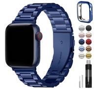 JQQJZLC Per bande 49mm 45mm 44mm 42mm 41mm 40mm 38 mm, fascia d'oro in acciaio inossidabile con custodia per orologi Ultra2 Ultra Series 9 8 7 6 5 4 3 2 1 SE SE2