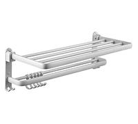 JQQJZLC Porta Asciugamano Asciugamano Asciugamano a Doppio Strato con 5 Ganci Decorazione del Bagno Decorazione Barra per Asciugamano a Parete montata su Asciugamano a Pasta Asciugamano per